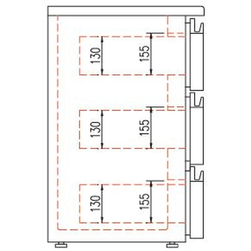 CORECO Kit tiroir pour meuble 530 - Snack bar - vue avant
