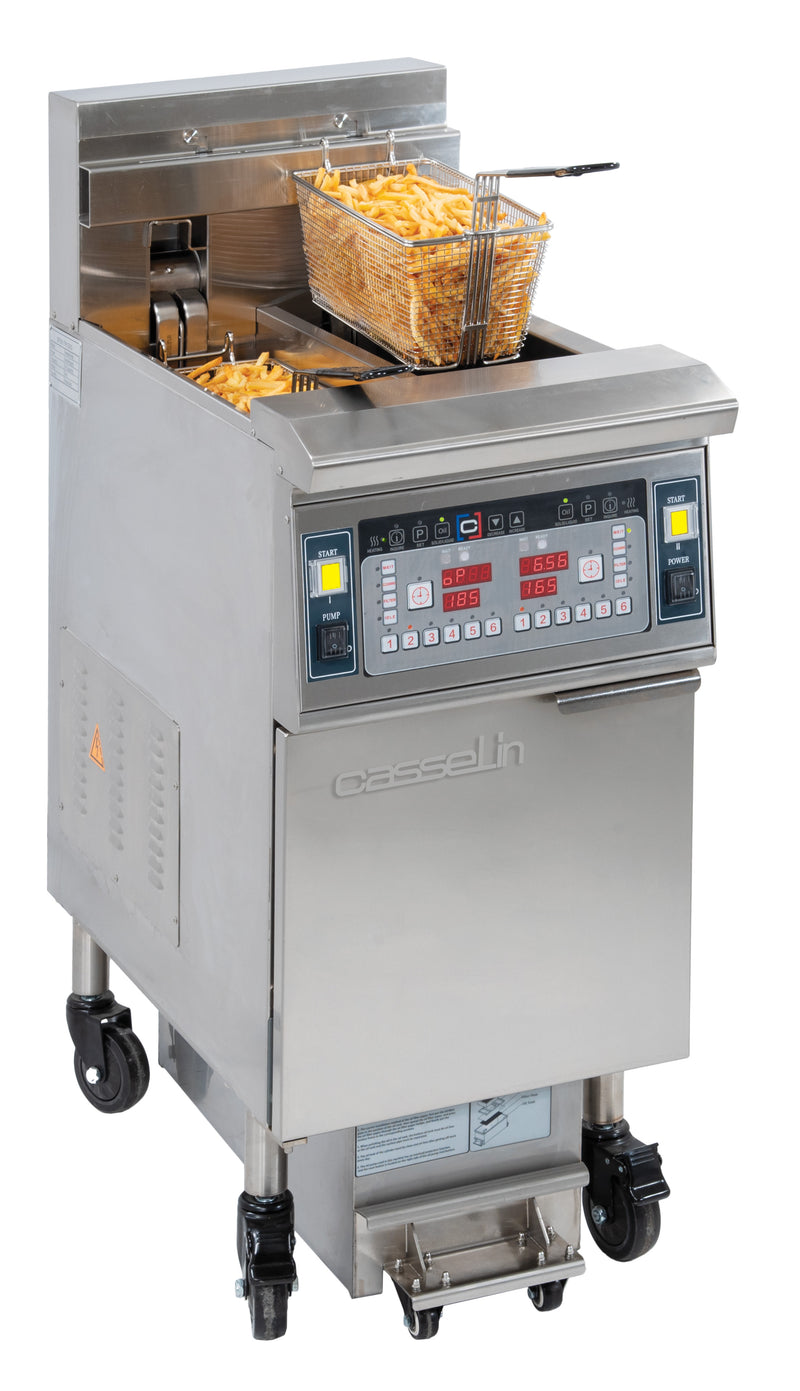 Friteuse électrique avec filtration 2 x 12 litres 17kW