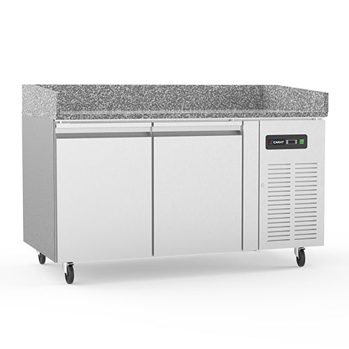 Meuble a pizza positif 2p prof 800 290l 2 grilles 600x400 + 2 pg — Carat