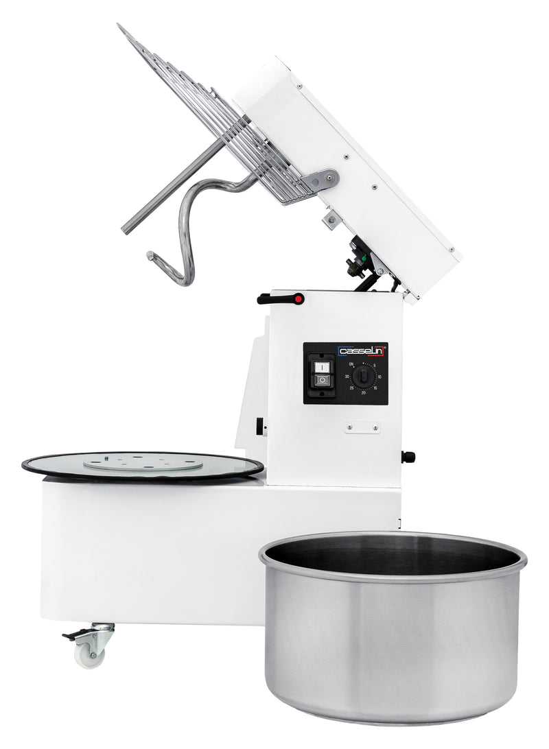 Pétrin à spirale tête relevable et cuve amovible 2 vitesses 17Kg