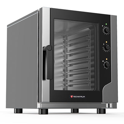 Four mixte a vapeur 5 niveaux gn2/3 cmd mecaniques ouverture laterale gamme space line avec humidificateur régulé 1 ventilateur bidirectionnel espacement niv : 74mm — Technitalia essential