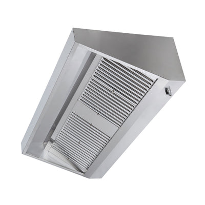 Hotte dynamique prof 900 casquette oblique v8/9t long: 2000 nb de filtres: 4 (400 x 500) //debit: 2200 m3/h variateur non inclus comptabilite var6a — Technitalia essential