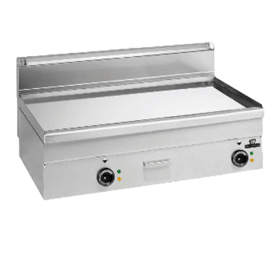 Plaque a snacker electrique lisse chrome long 1000 temperature de 50 a 300°c — Technitalia essential