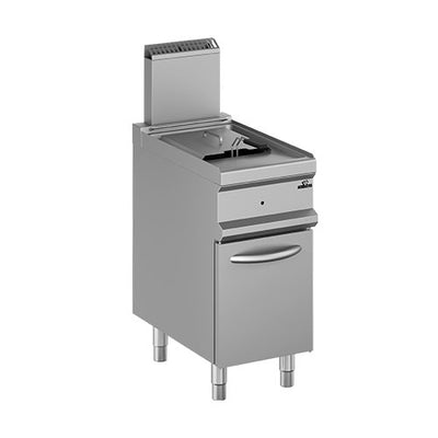 Friteuse a gaz sur placard 1 cuve 14l dot: 1 panier/cuve // dim panier: 260x295x120 — Technitalia essential