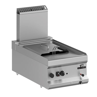 Friteuse a gaz 1 cuve 9l dot: 1 panier/cuve // dim panier: 225x280x115 — Technitalia essential