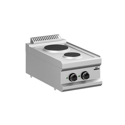 Rechaud electrique 2 plaques rondes 1x2,6kw + 1x1,5kw — Technitalia essential