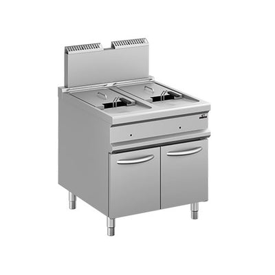 Friteuse a gaz 18l + 18l 2 cuves dot: 2 paniers dim: 130x360x140 + 1 panier 270x360x140 — Technitalia essential
