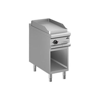 Plaque a snacker electrique lisse chrome long 400 — Technitalia essential