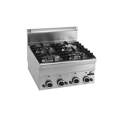 Rechaud a gaz 4 feux 2x2,7kw+2x3,15kw — Technitalia essential