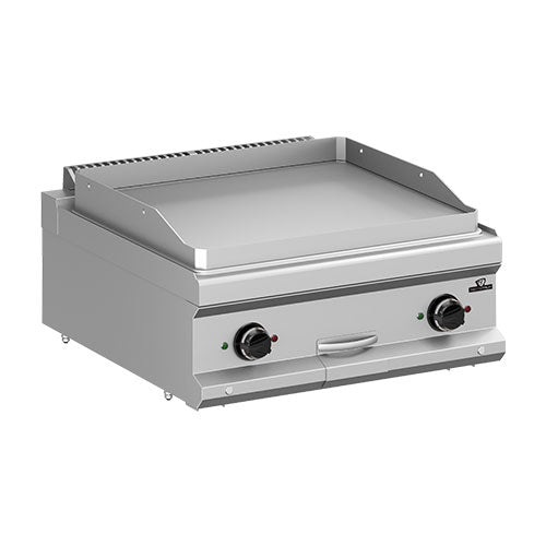 Plaque a snacker electrique lisse chrome long 700 temperature de 0 a 280°c — Technitalia essential