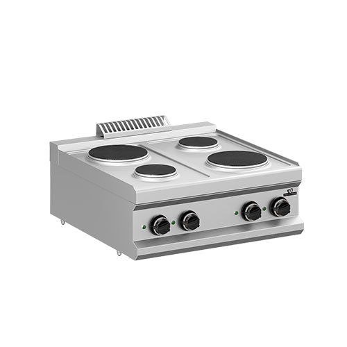 Rechaud electrique 4 plaques rondes 2x2,6kw + 2x1,5kw — Technitalia essential