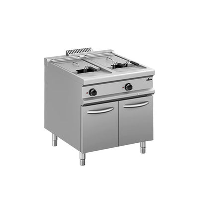 Friteuse electrique 2 cuves 2x18l dot: 2 paniers dim: 130x360x140 + 1 panier 270x360x140 — Technitalia essential