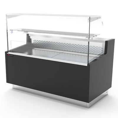 Vitrine comptoir atena lux avec reserve longueur 1480 — Technitalia essential