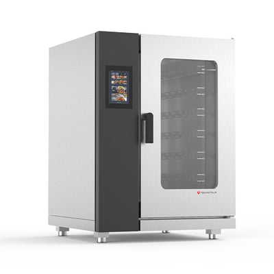 Fours mixtes électriques 11 niveaux gn 1/1 slim commandes tactiles
avec chaudière — Technitalia gold