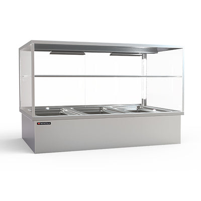 Vitrine bain marie 3 bacs gn1/1 bacs gn non inclus — Technitalia essential