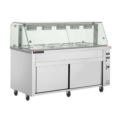 Vitrine bain marie sur placard neutre 5 gn1/1 — Technitalia essential