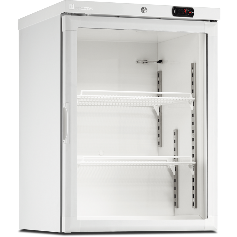 MARECOS Mini armoire porte vitrée - température négative (-22/-18°C) - Extérieur blanc - Volume : 115L - vue avant