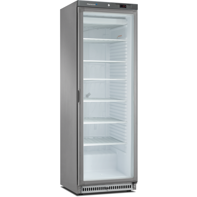 MARECOS Armoire Série 430 Négative 1 porte - Extérieur Inox - Porte vitrée - vue avant