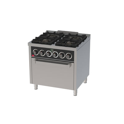 HR FAINCA Fourneau 4 feux vifs s/750 avec four électrique - vue avant