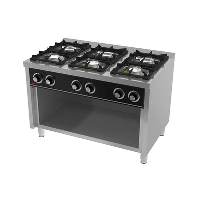HR FAINCA Fourneau 6 feux vifs s/750 sur placard - vue avant