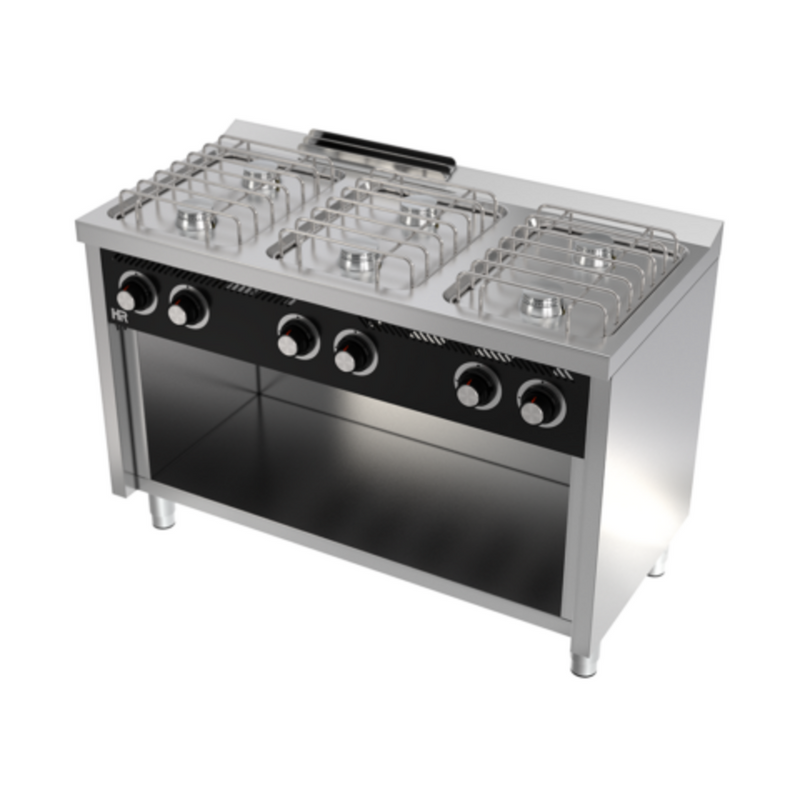 HR FAINCA Fourneau "basic" 6 feux vifs s/600 sur placard - vue avant