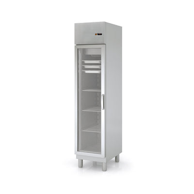 DOCRILUC Armoire GN1/1 côtés emboutis positive 1 p. vitrée - vue avant