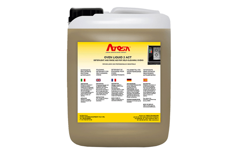 Liquide Détergent Et Produit De Rinçage Pour Les Fours Autonettoyants — Accessoire Four Mixte — Atosa