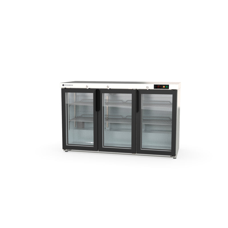 CORECO Arrière-bar positif H.850 3 p. vitrées battantes - vue avant