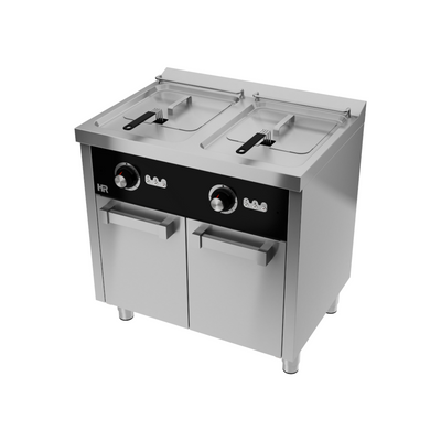 HR FAINCA Friteuse 10l+10l triphasée série 600 sur placard - vue avant