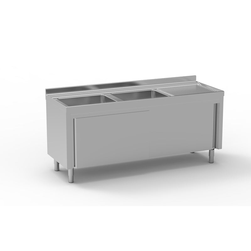ERATOS Meuble plonge inox - vue avant