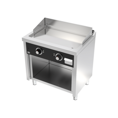 HR FAINCA Fry top électrique 800 sur placard 600 chromée - vue avant