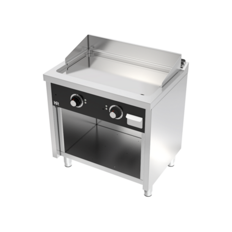 HR FAINCA Fry top électrique 800 sur placard 600 chromée - vue avant