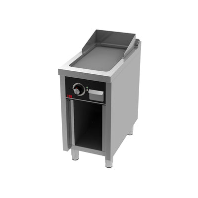 HR FAINCA Fry top électrique 400 sur placard 750 acier rectifié - vue avant