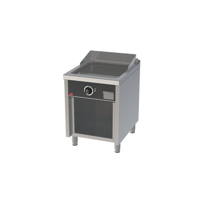 HR FAINCA Fry top électrique 600 sur placard 750 acier rectifié - vue avant