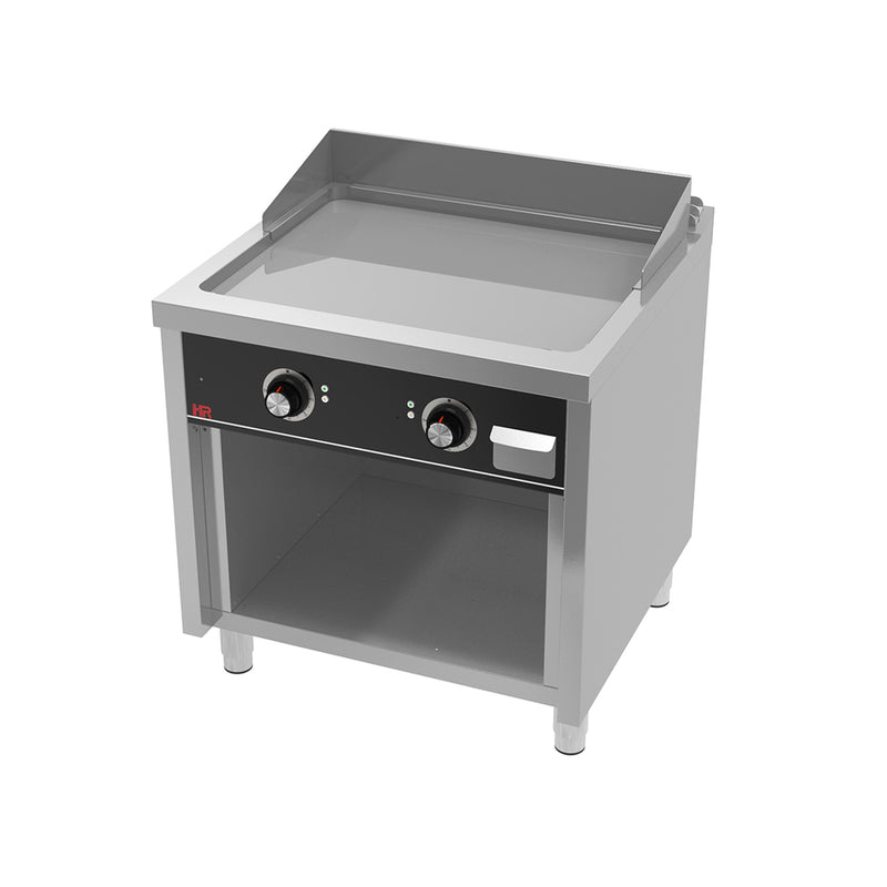 HR FAINCA Fry top électrique 800 sur placard 750 chromée - vue avant