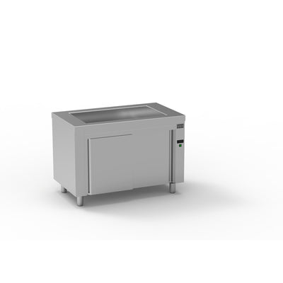 ERATOS Meuble bain-marie sec en inox - vue avant