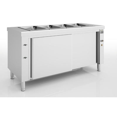 ERATOS Meuble bain-marie sec en inox - vue avant