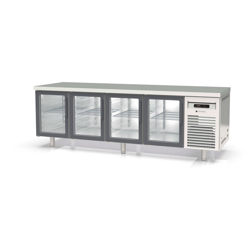 CORECO Meuble 800 négatif - 4 portes vitrées - vue avant