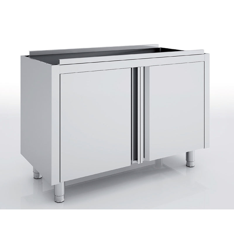 ERATOS Meuble neutre en inox - Portes battantes - vue avant