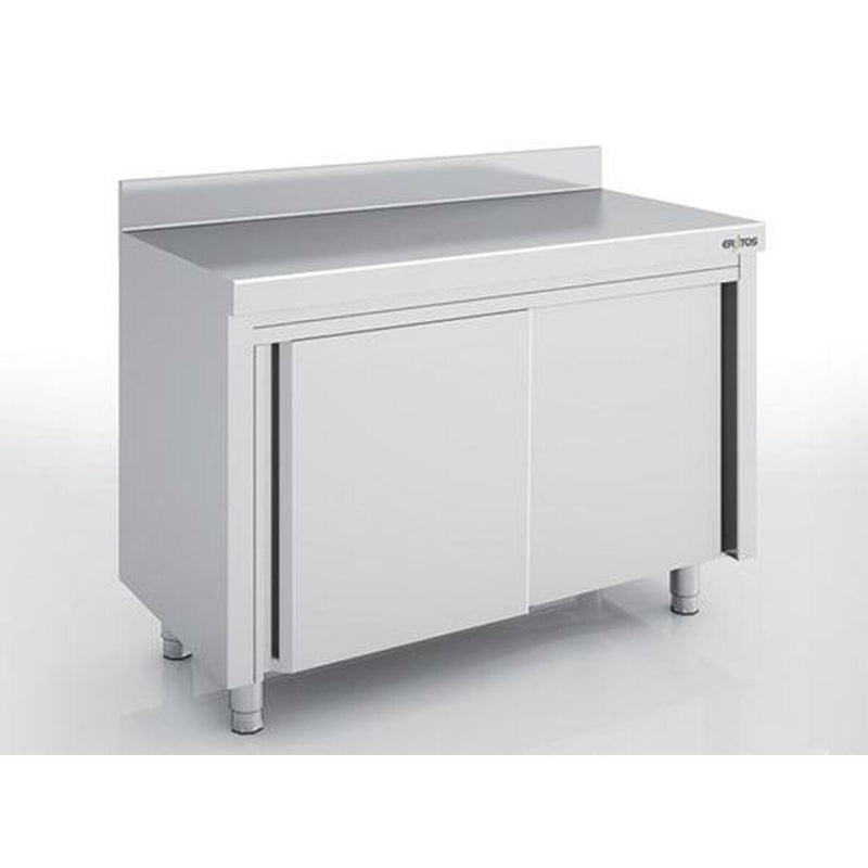 ERATOS Meuble neutre en inox - Portes coulissantes - vue avant
