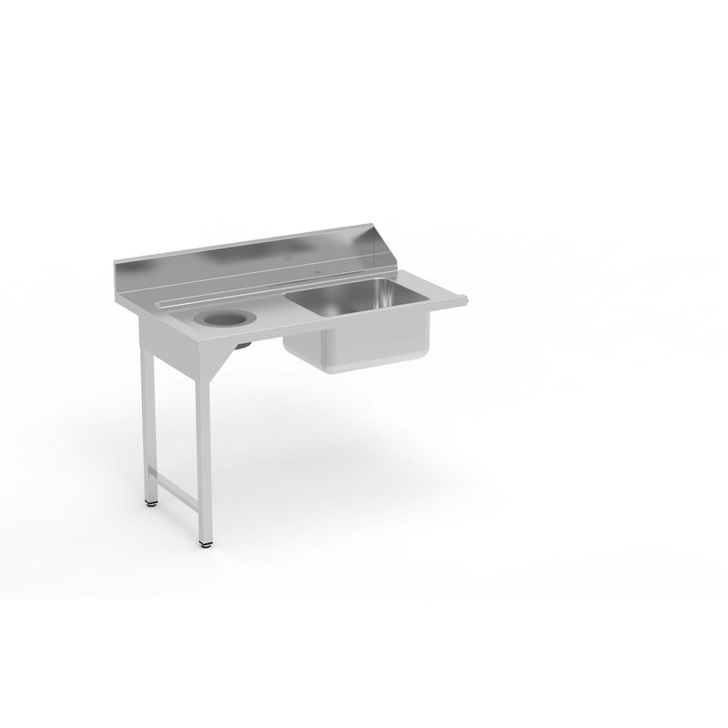 ERATOS Table de pré lavage avec bac - vue intérieure
