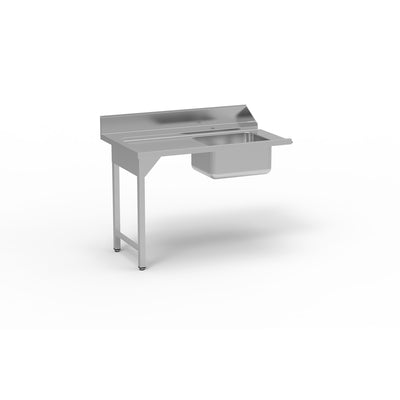 ERATOS Table de pré lavage avec bac - vue avant
