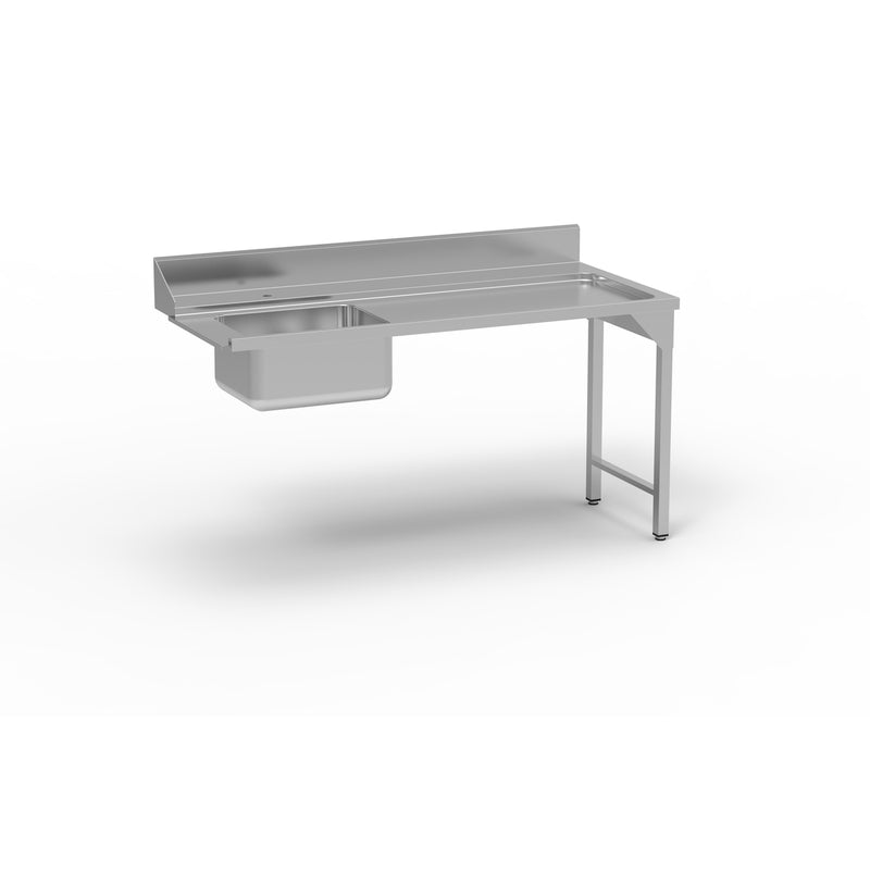 ERATOS Table de pré lavage avec bac - vue avant