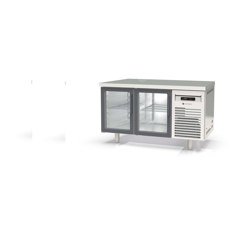 CORECO Meuble 800 positif - 2 portes vitrées - vue avant