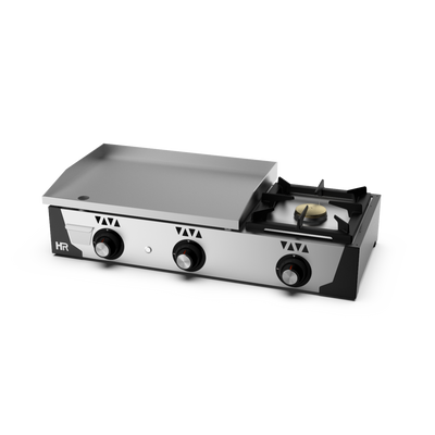 HR FAINCA Plancha gaz - Acier rectifié 15 mm + réchaud - vue avant