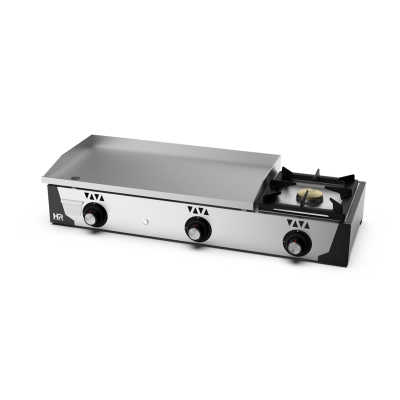 HR FAINCA Plancha gaz - Acier rectifié 15 mm + réchaud - vue avant