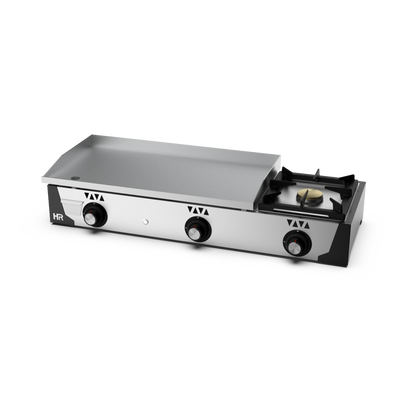 HR FAINCA Plancha gaz - Acier rectifié 15 mm + réchaud - vue avant