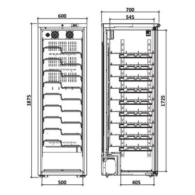MARECOS Armoire à vin mono-température - Gamme Exclusive - vue intérieure
