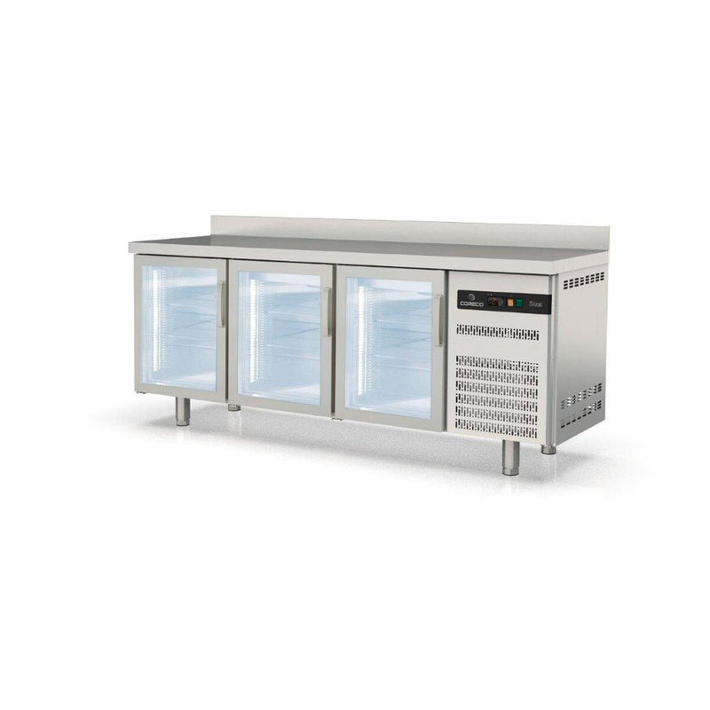 CORECO Meuble 600 positif S-Line - 3 portes vitrées - vue avant