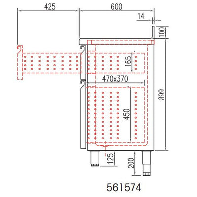 CORECO Kit tiroir pour meuble 600 FMR - vue avant